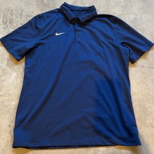 Nike Large Navy Blue Dri-FIT Franchise Polo shirt Performance Polo Size Large